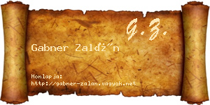 Gabner Zalán névjegykártya